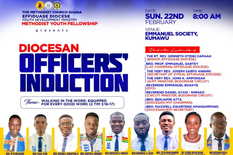 Effiduase Bishop Inducts Newly Elected Diocesan MYF Executives into Office