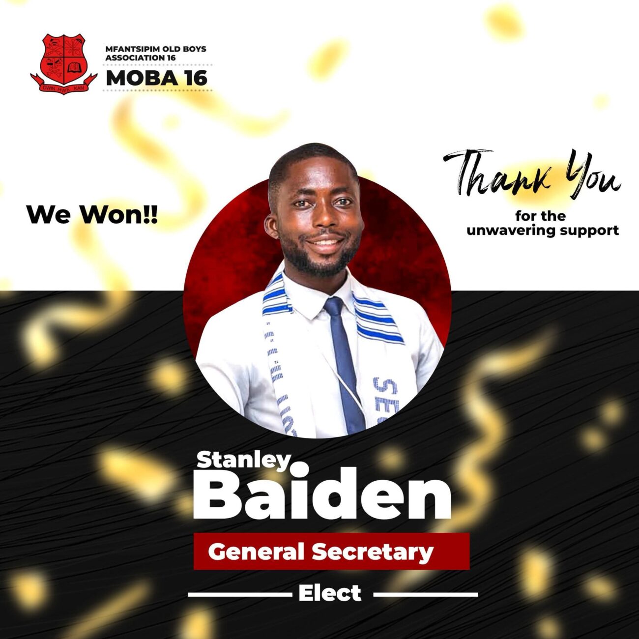 Stanley Baiden MOBA Secretary elect