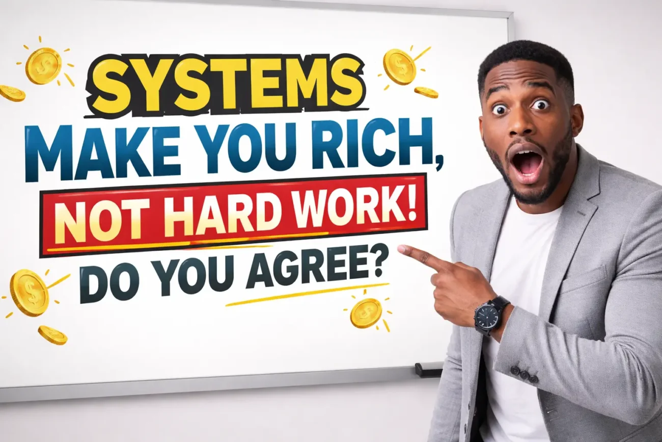 Systems make you rich not hard work image