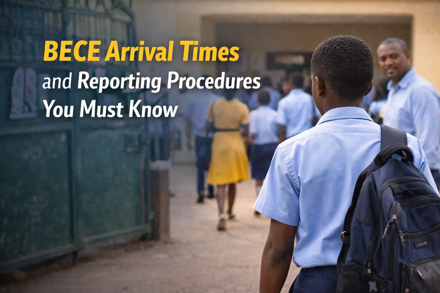 BECE Reporting Times Procedures image